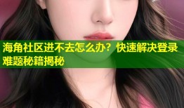 海角社区进不去怎么办？快速解决登录难题秘籍揭秘