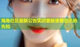 海角社区最新公告实时更新重要资讯抢先知