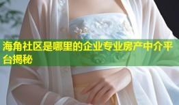 海角社区是哪里的企业专业房产中介平台揭秘