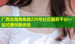 广西北海海角路220号社区服务平台一站式便民新体验
