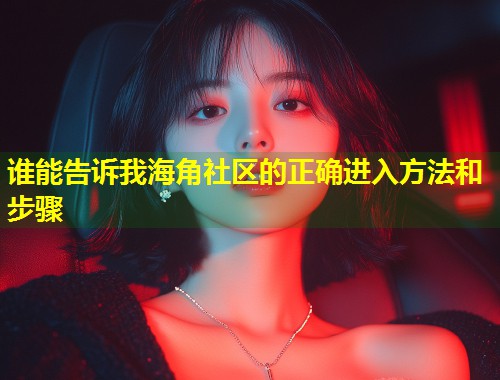 谁能告诉我海角社区的正确进入方法和步骤